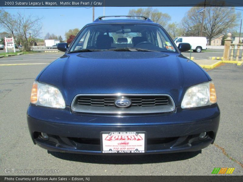 Mystic Blue Pearl / Gray 2003 Subaru Legacy L Wagon