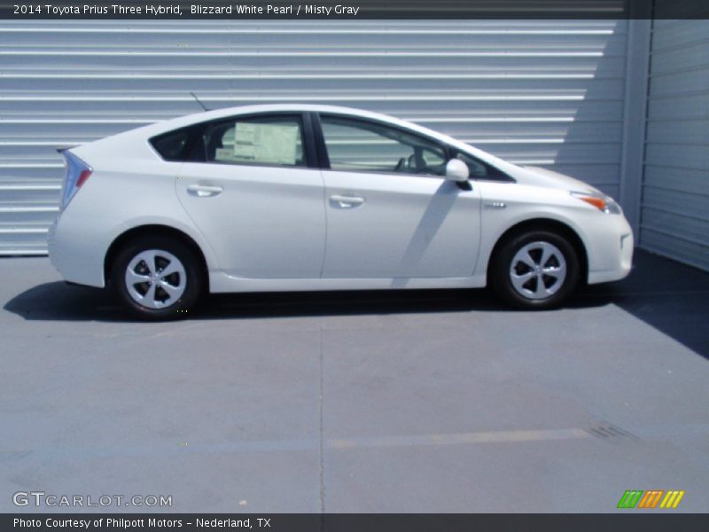 Blizzard White Pearl / Misty Gray 2014 Toyota Prius Three Hybrid