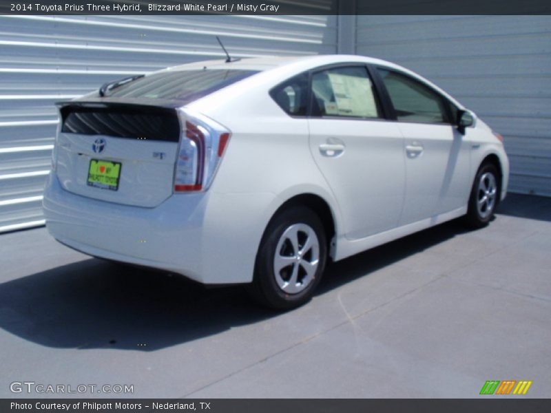 Blizzard White Pearl / Misty Gray 2014 Toyota Prius Three Hybrid