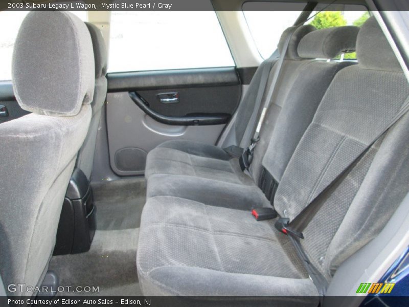 Mystic Blue Pearl / Gray 2003 Subaru Legacy L Wagon