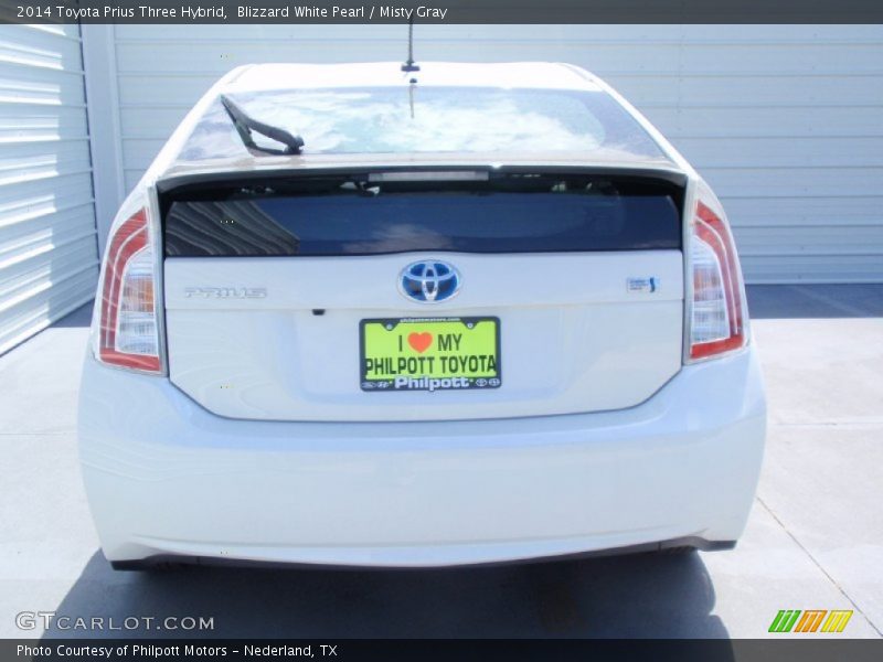 Blizzard White Pearl / Misty Gray 2014 Toyota Prius Three Hybrid