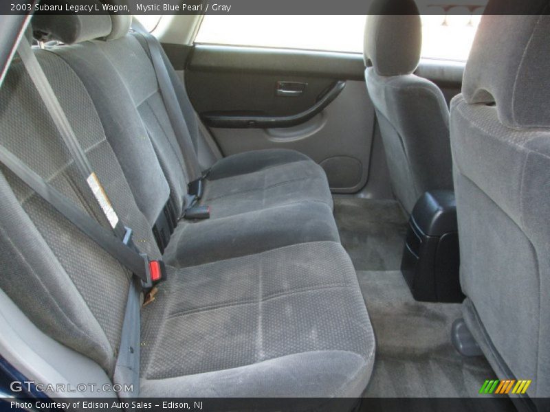 Mystic Blue Pearl / Gray 2003 Subaru Legacy L Wagon