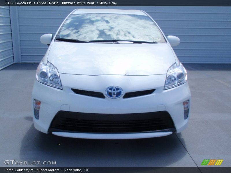 Blizzard White Pearl / Misty Gray 2014 Toyota Prius Three Hybrid