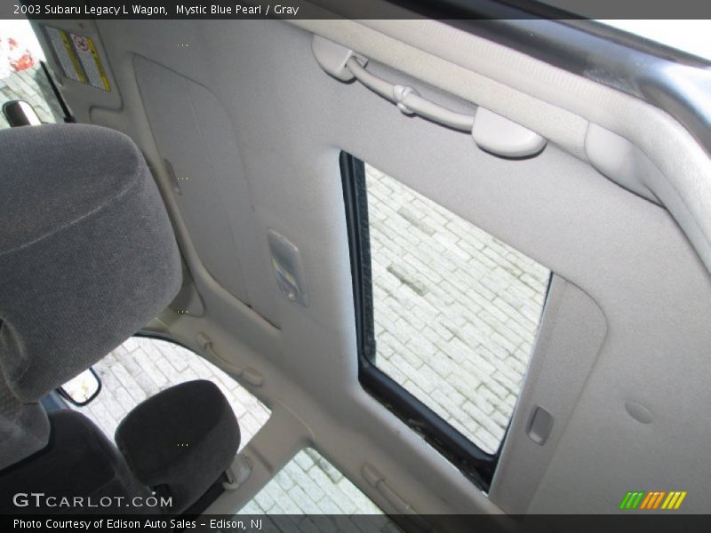 Mystic Blue Pearl / Gray 2003 Subaru Legacy L Wagon