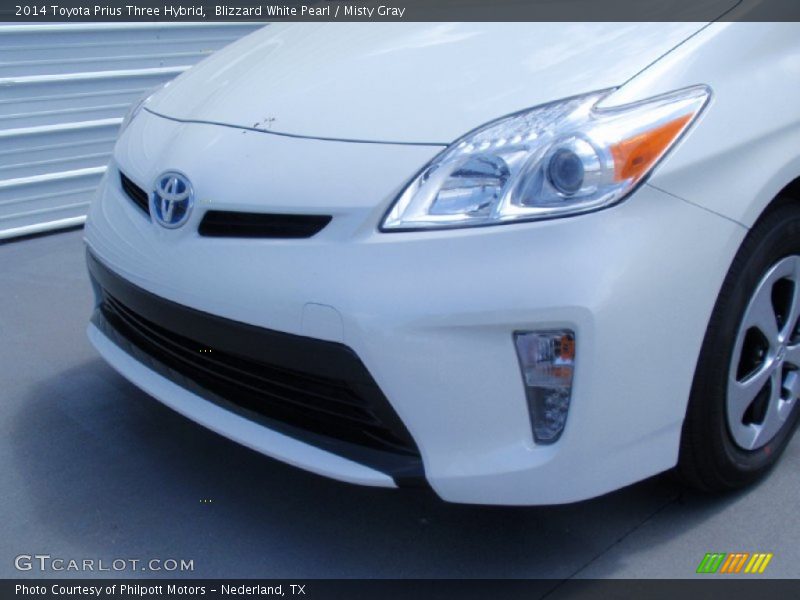 Blizzard White Pearl / Misty Gray 2014 Toyota Prius Three Hybrid