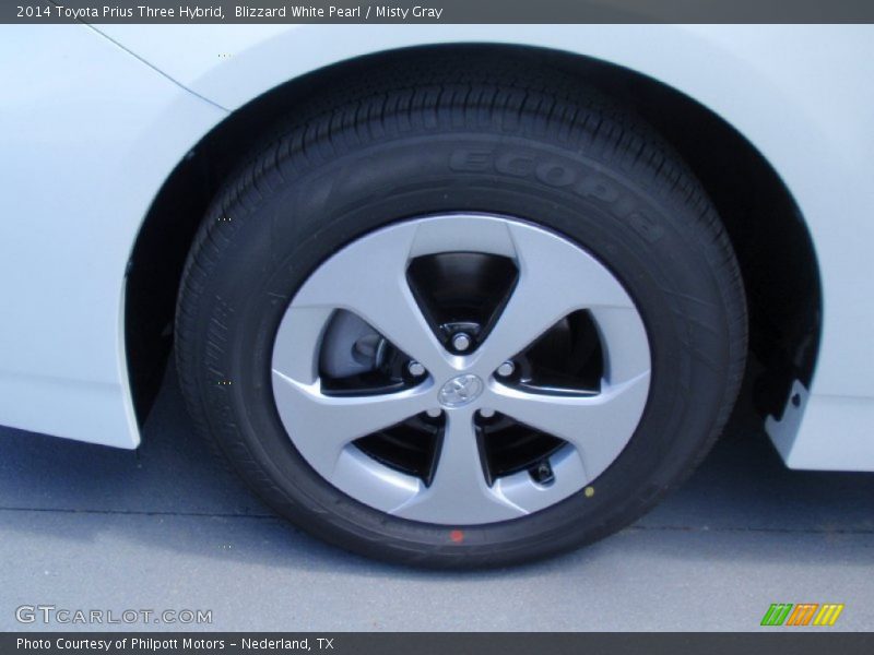 Blizzard White Pearl / Misty Gray 2014 Toyota Prius Three Hybrid