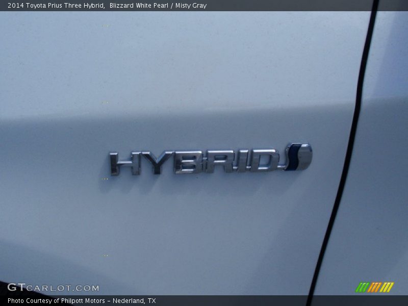 Blizzard White Pearl / Misty Gray 2014 Toyota Prius Three Hybrid