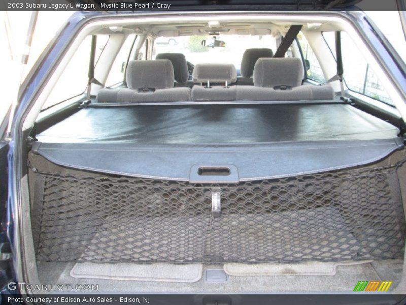 Mystic Blue Pearl / Gray 2003 Subaru Legacy L Wagon