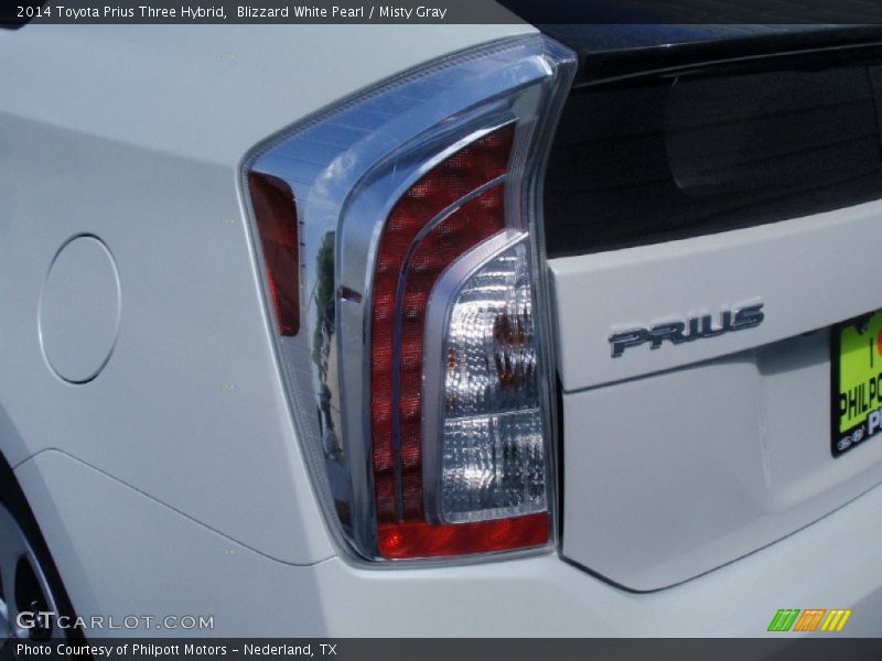 Blizzard White Pearl / Misty Gray 2014 Toyota Prius Three Hybrid