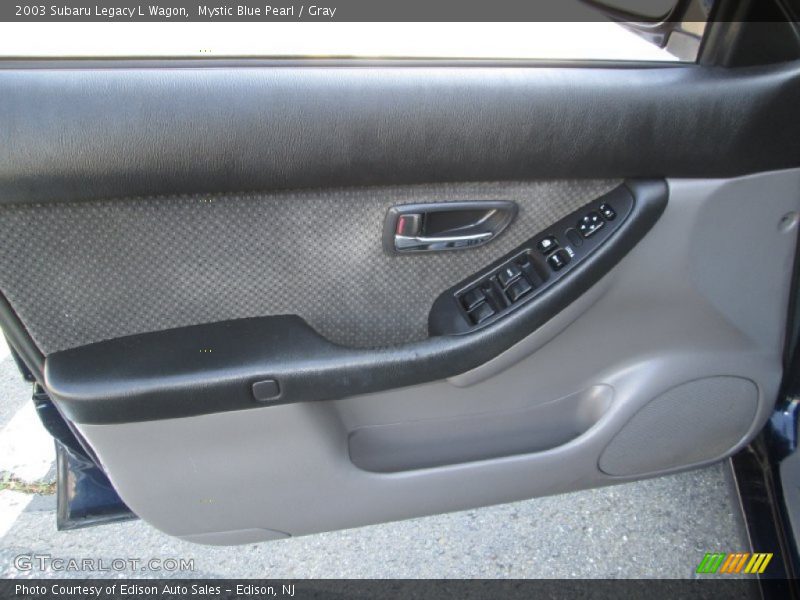 Mystic Blue Pearl / Gray 2003 Subaru Legacy L Wagon