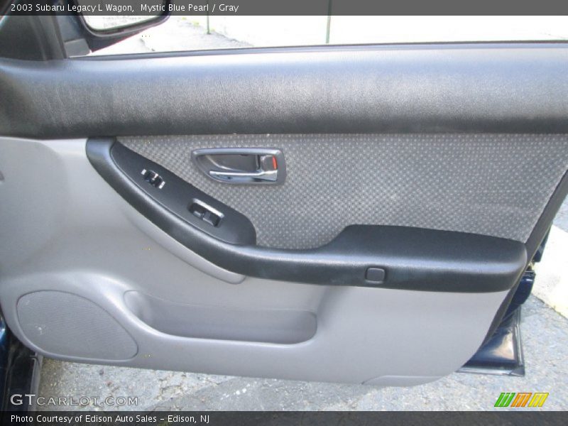 Mystic Blue Pearl / Gray 2003 Subaru Legacy L Wagon