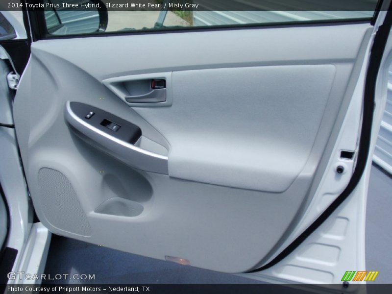 Blizzard White Pearl / Misty Gray 2014 Toyota Prius Three Hybrid