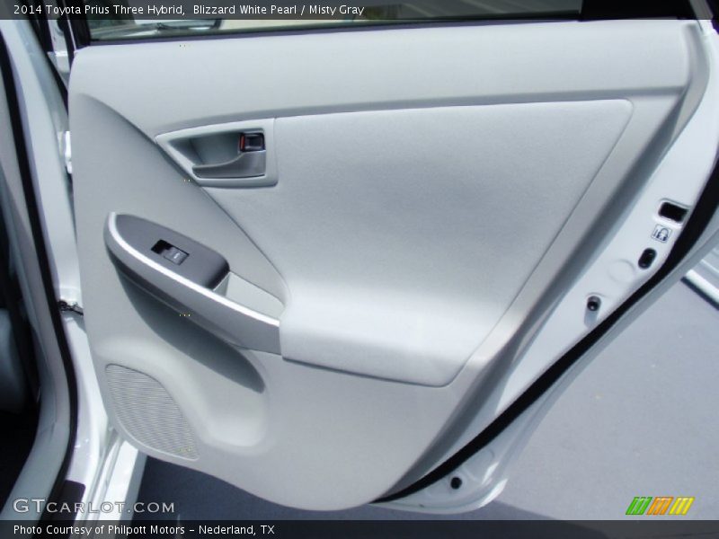 Blizzard White Pearl / Misty Gray 2014 Toyota Prius Three Hybrid