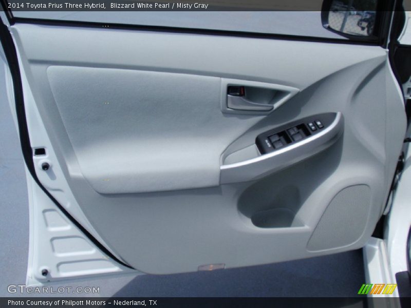 Blizzard White Pearl / Misty Gray 2014 Toyota Prius Three Hybrid