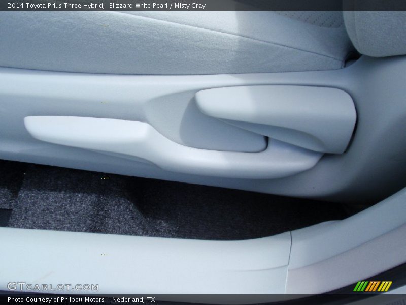 Blizzard White Pearl / Misty Gray 2014 Toyota Prius Three Hybrid