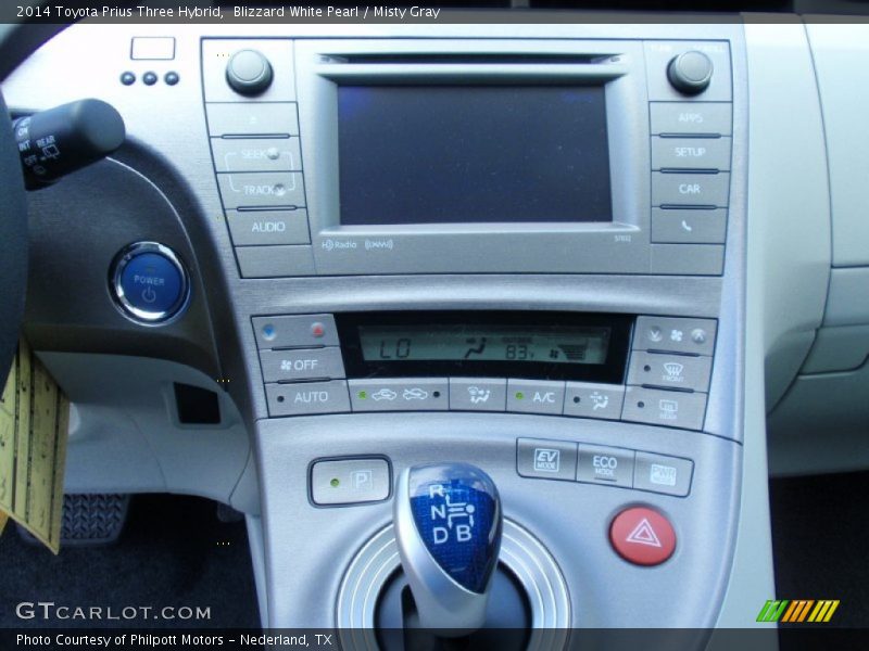 Blizzard White Pearl / Misty Gray 2014 Toyota Prius Three Hybrid
