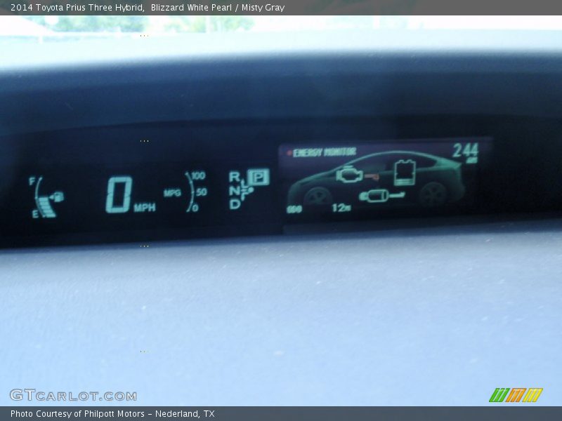 Blizzard White Pearl / Misty Gray 2014 Toyota Prius Three Hybrid
