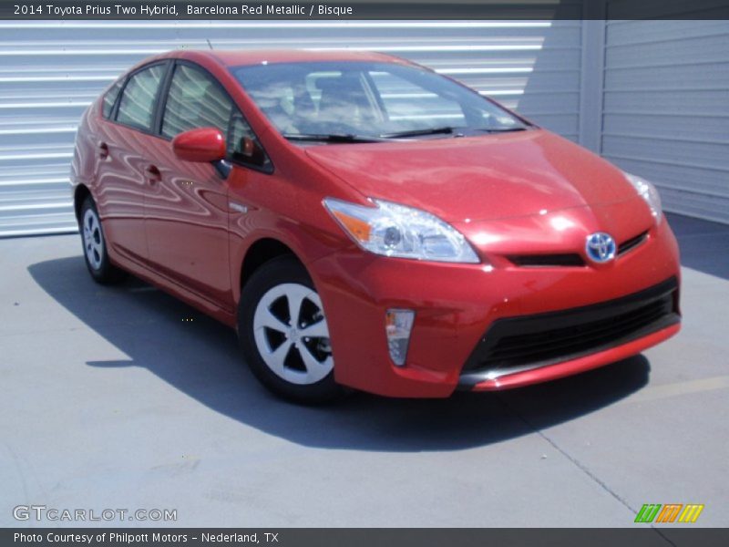 Barcelona Red Metallic / Bisque 2014 Toyota Prius Two Hybrid