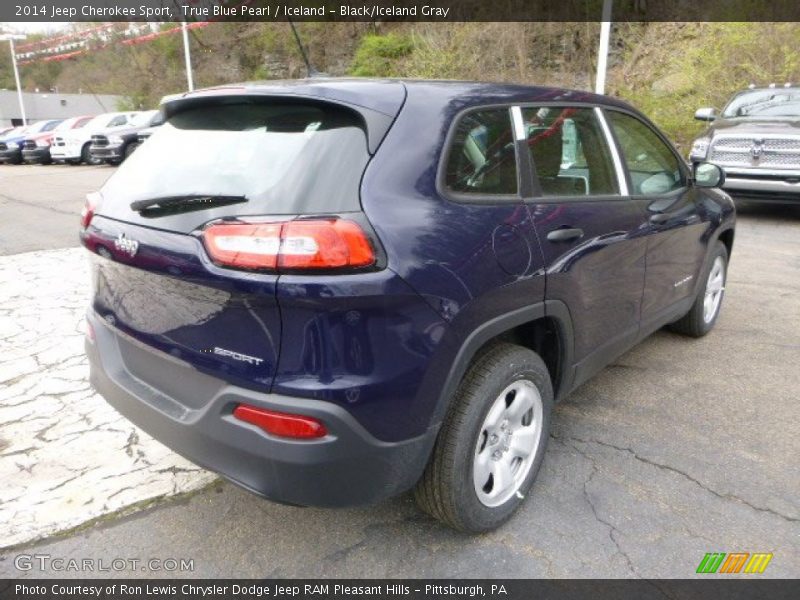 True Blue Pearl / Iceland - Black/Iceland Gray 2014 Jeep Cherokee Sport