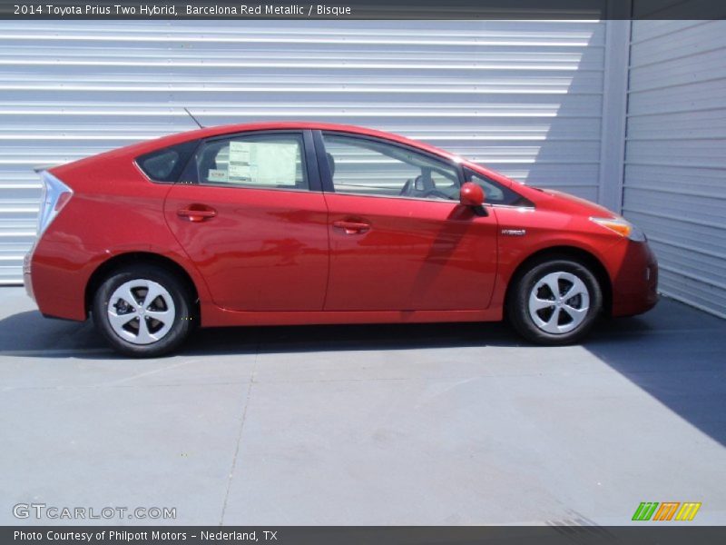 Barcelona Red Metallic / Bisque 2014 Toyota Prius Two Hybrid