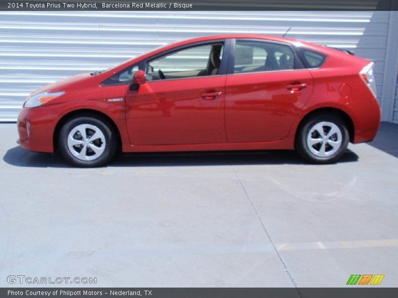 Barcelona Red Metallic / Bisque 2014 Toyota Prius Two Hybrid