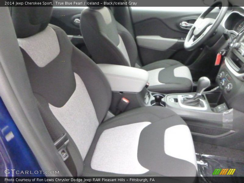 True Blue Pearl / Iceland - Black/Iceland Gray 2014 Jeep Cherokee Sport