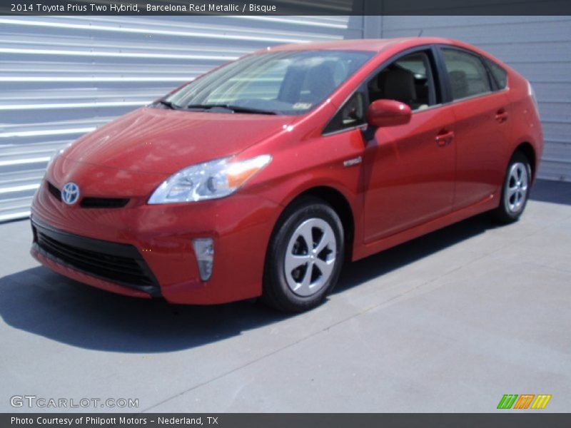 Barcelona Red Metallic / Bisque 2014 Toyota Prius Two Hybrid