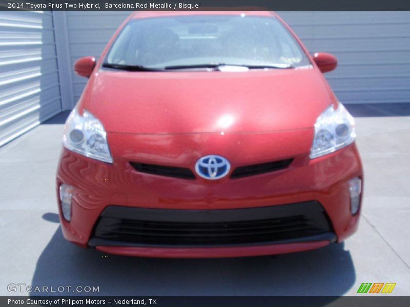 Barcelona Red Metallic / Bisque 2014 Toyota Prius Two Hybrid