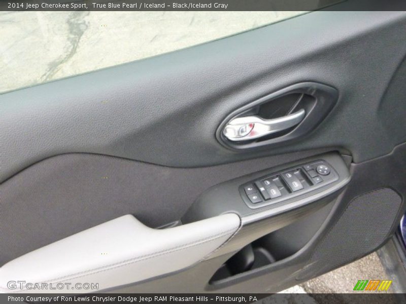True Blue Pearl / Iceland - Black/Iceland Gray 2014 Jeep Cherokee Sport