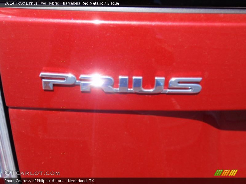 Barcelona Red Metallic / Bisque 2014 Toyota Prius Two Hybrid