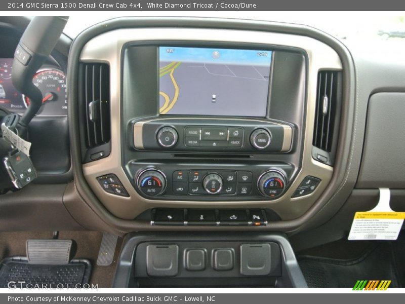 White Diamond Tricoat / Cocoa/Dune 2014 GMC Sierra 1500 Denali Crew Cab 4x4