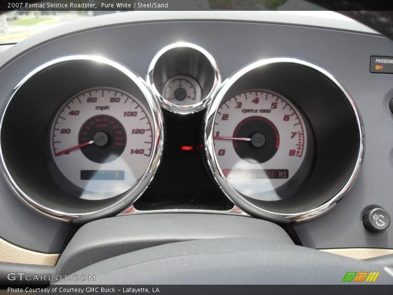 Pure White / Steel/Sand 2007 Pontiac Solstice Roadster