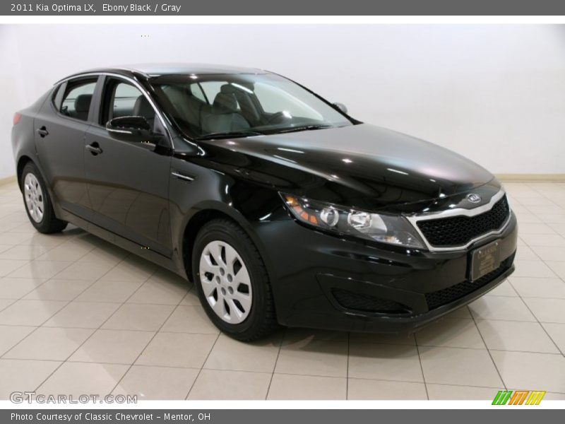 Ebony Black / Gray 2011 Kia Optima LX