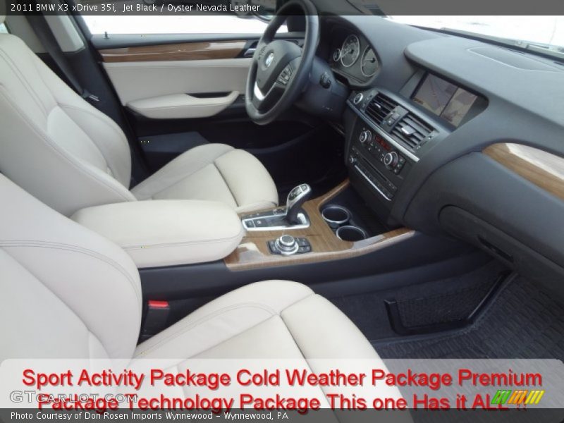 Jet Black / Oyster Nevada Leather 2011 BMW X3 xDrive 35i