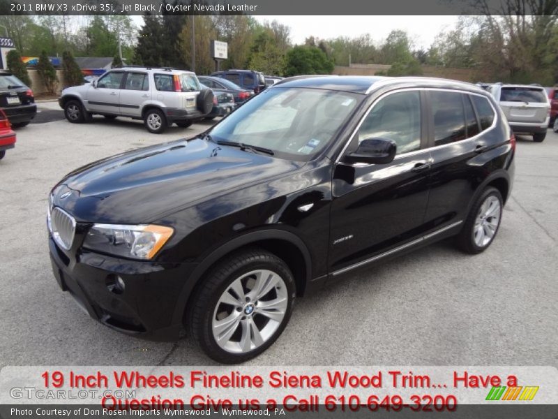 Jet Black / Oyster Nevada Leather 2011 BMW X3 xDrive 35i