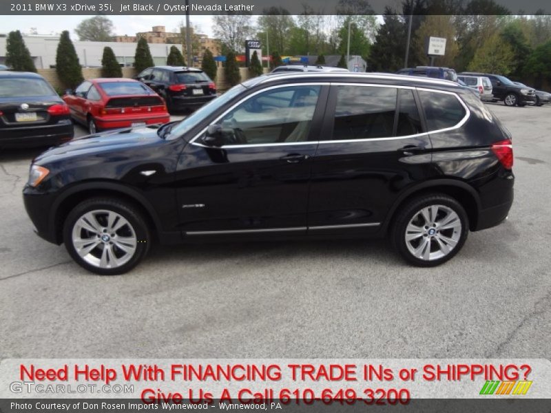 Jet Black / Oyster Nevada Leather 2011 BMW X3 xDrive 35i