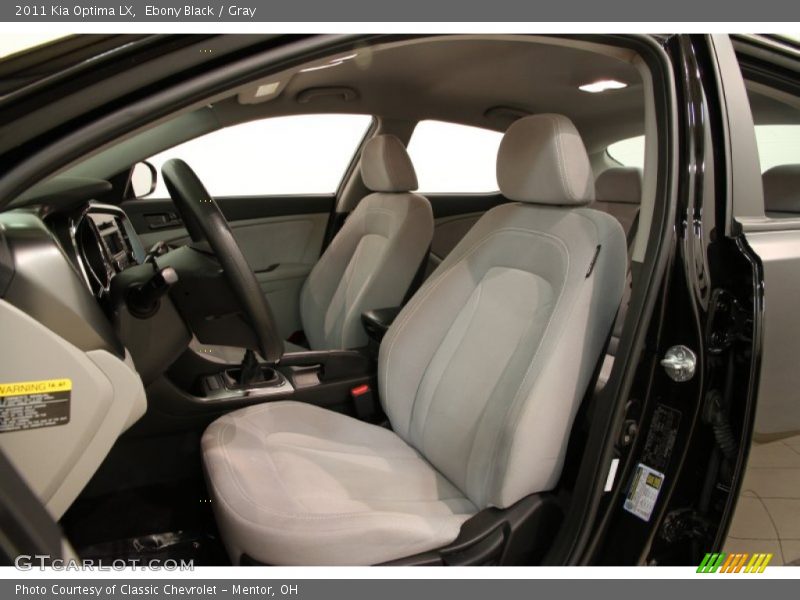 Ebony Black / Gray 2011 Kia Optima LX