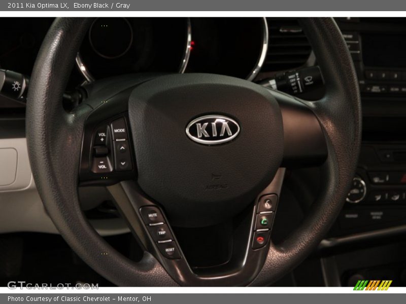 Ebony Black / Gray 2011 Kia Optima LX