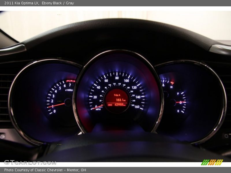 Ebony Black / Gray 2011 Kia Optima LX
