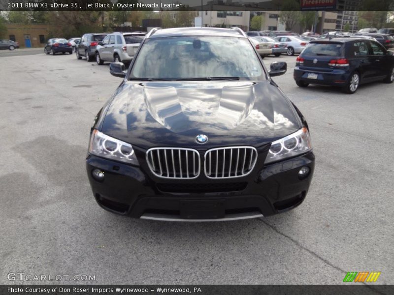 Jet Black / Oyster Nevada Leather 2011 BMW X3 xDrive 35i
