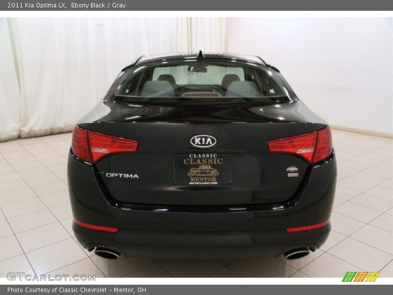 Ebony Black / Gray 2011 Kia Optima LX