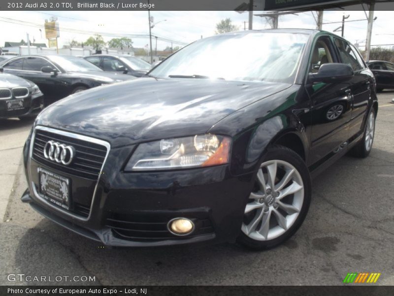 Brilliant Black / Luxor Beige 2012 Audi A3 2.0 TDI