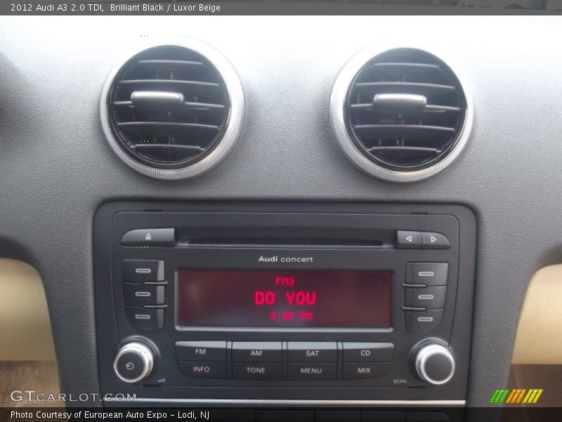 Brilliant Black / Luxor Beige 2012 Audi A3 2.0 TDI