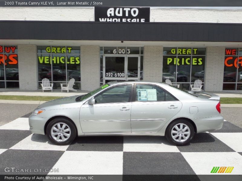 Lunar Mist Metallic / Stone 2003 Toyota Camry XLE V6