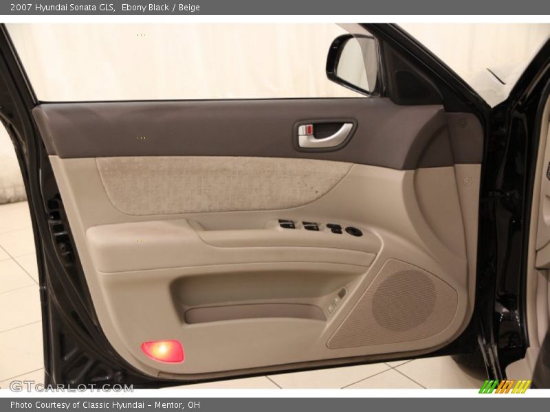 Ebony Black / Beige 2007 Hyundai Sonata GLS