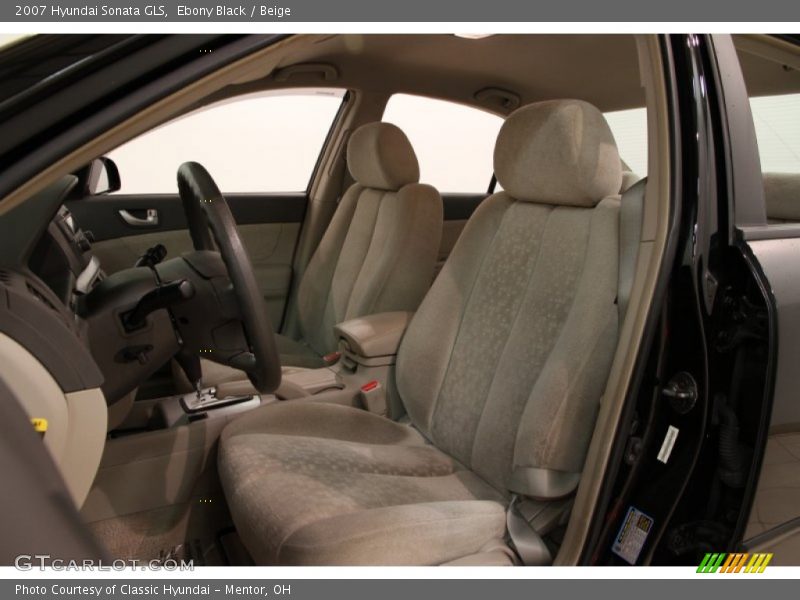 Ebony Black / Beige 2007 Hyundai Sonata GLS