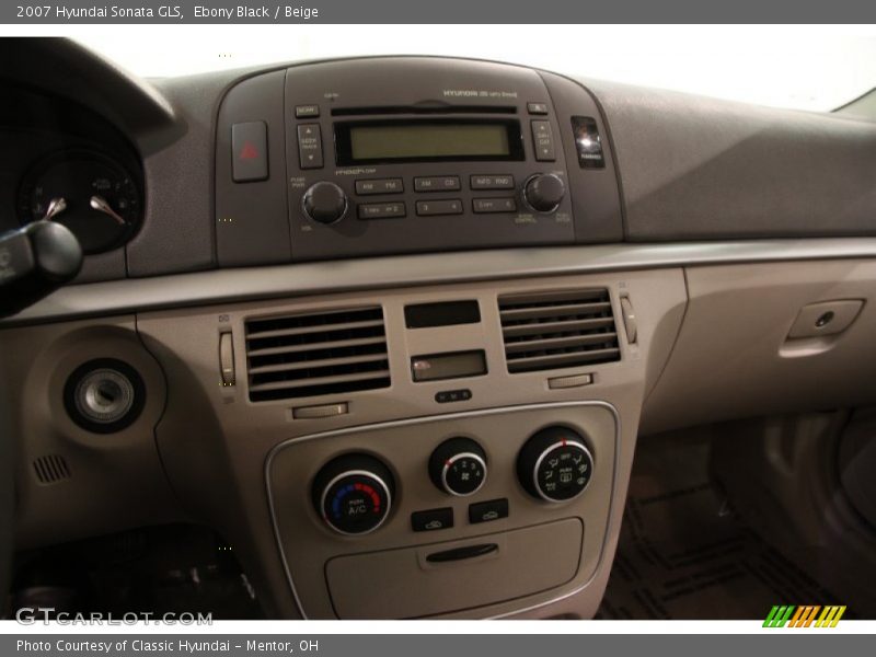 Ebony Black / Beige 2007 Hyundai Sonata GLS