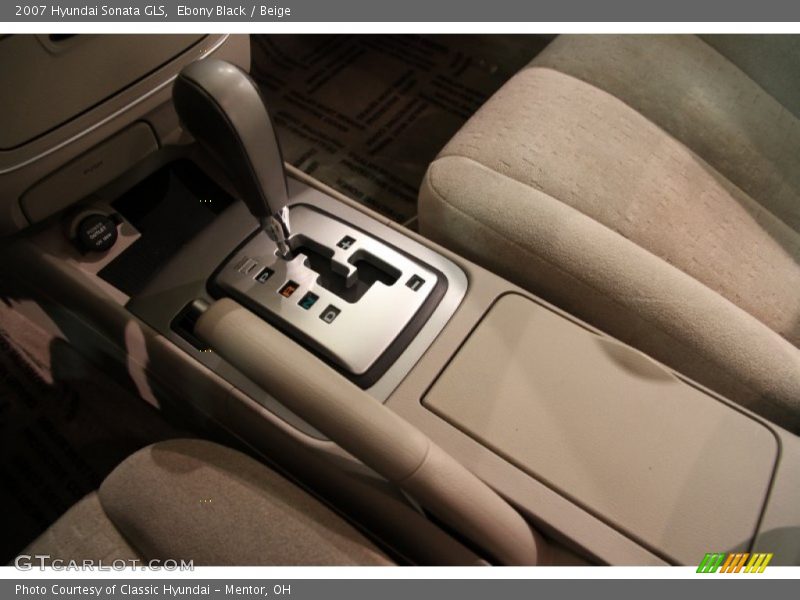 Ebony Black / Beige 2007 Hyundai Sonata GLS