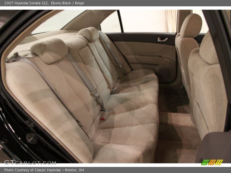 Ebony Black / Beige 2007 Hyundai Sonata GLS