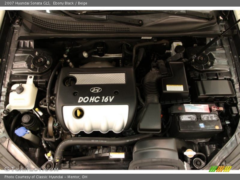 Ebony Black / Beige 2007 Hyundai Sonata GLS